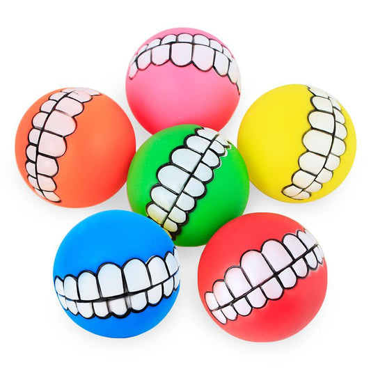 Pawsome Tooth-Decorated Ball