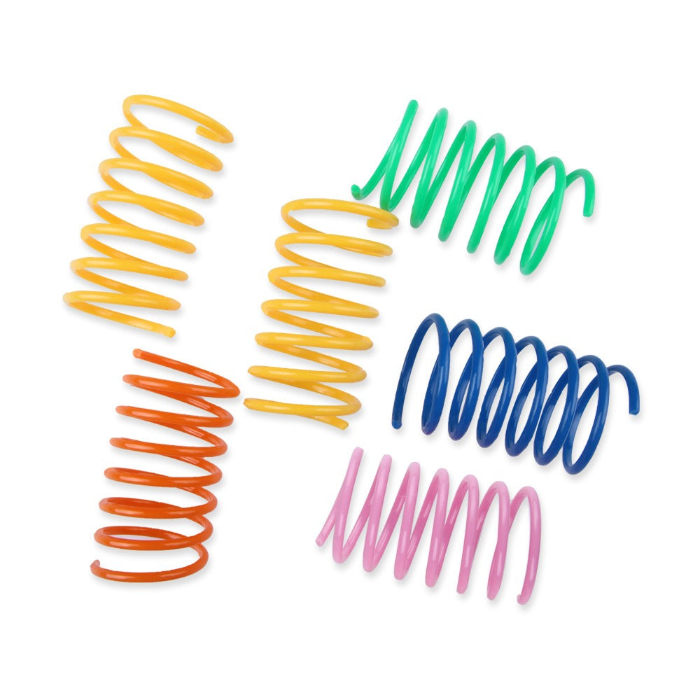 Colorful Plastic Spring Cat Toy