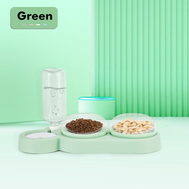 Dual-Sided Automatic Pet Food and Water Bottle