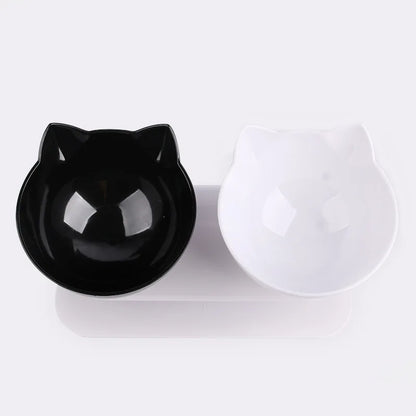 Non-Slip Double Cat Bowl with Stand